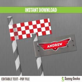 Planes Birthday Food Flags